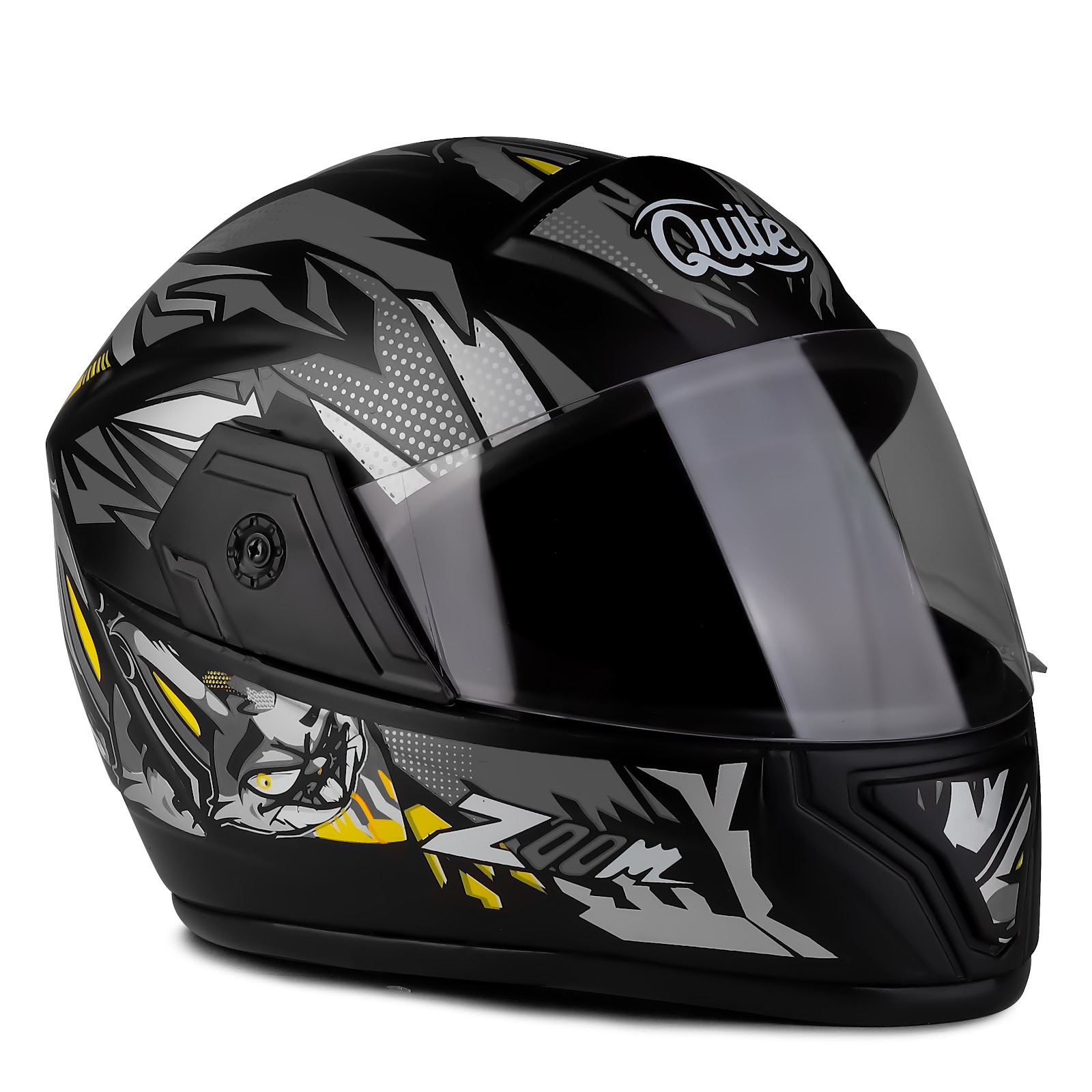 Side profile of the helmet showing aerodynamic shape