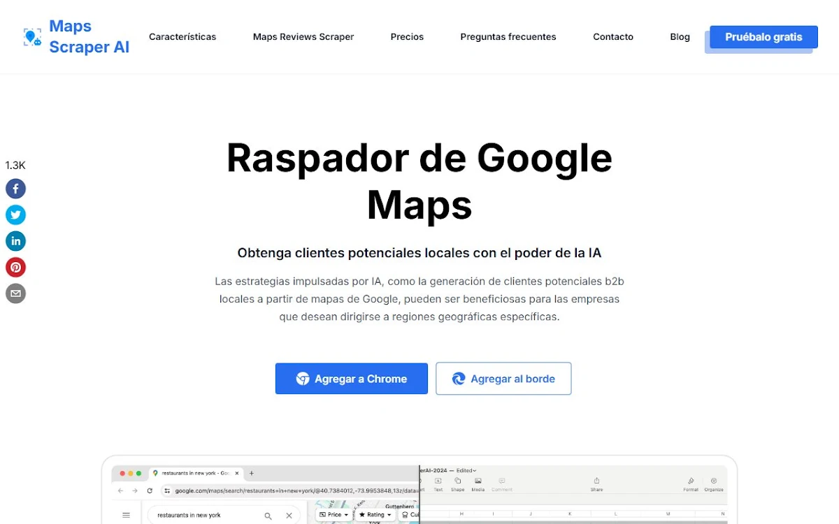 Captura de Scraper AI:Get Local Leads with AI