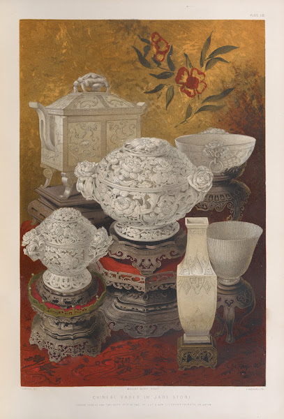 Chinese vases in jade stone 1851   1853