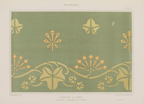 Bordure et semis Feuilles  graines de lierre 1898