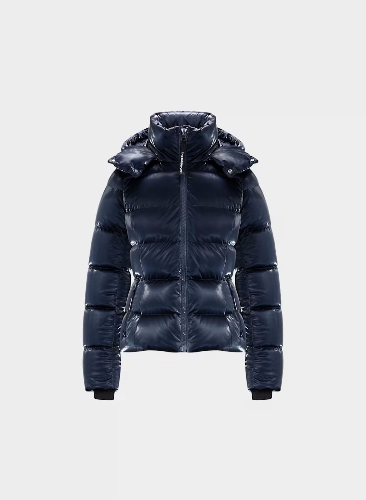 Women's down jacket with hood and white goose down filling