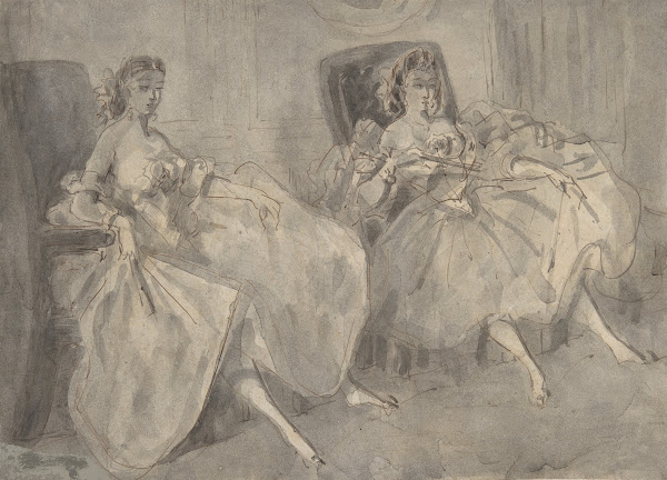 Two Seated Women 19th century
