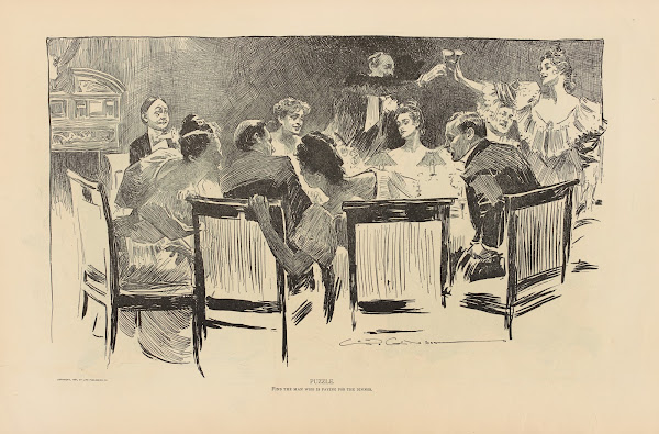 Puzzle Find the man who is paying for the dinner 1893 1900