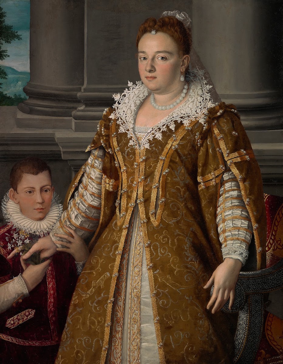 Portrait of Grand Duchess Bianca Capello de Medici with Her Son c 15801614