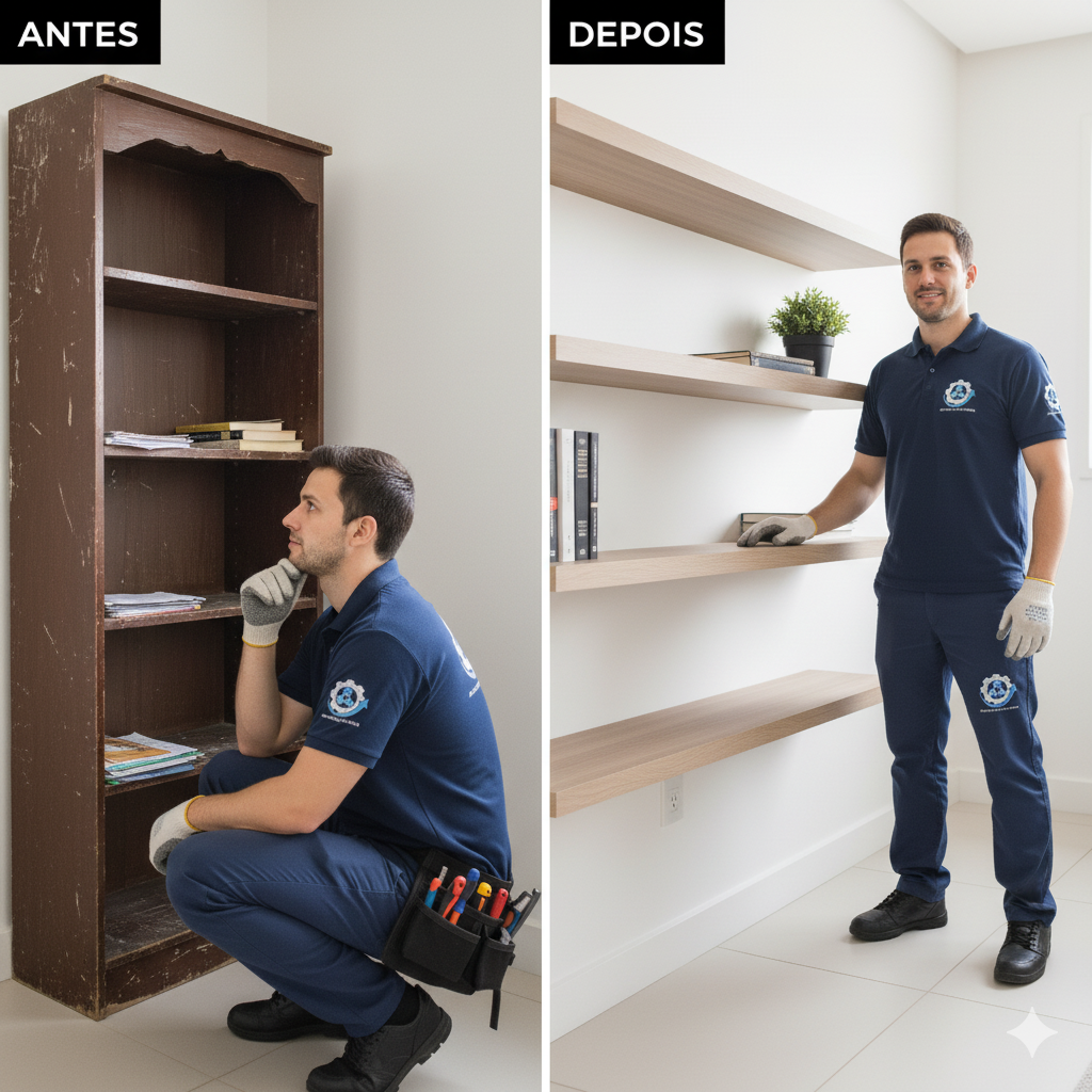 Instalação de prateleira