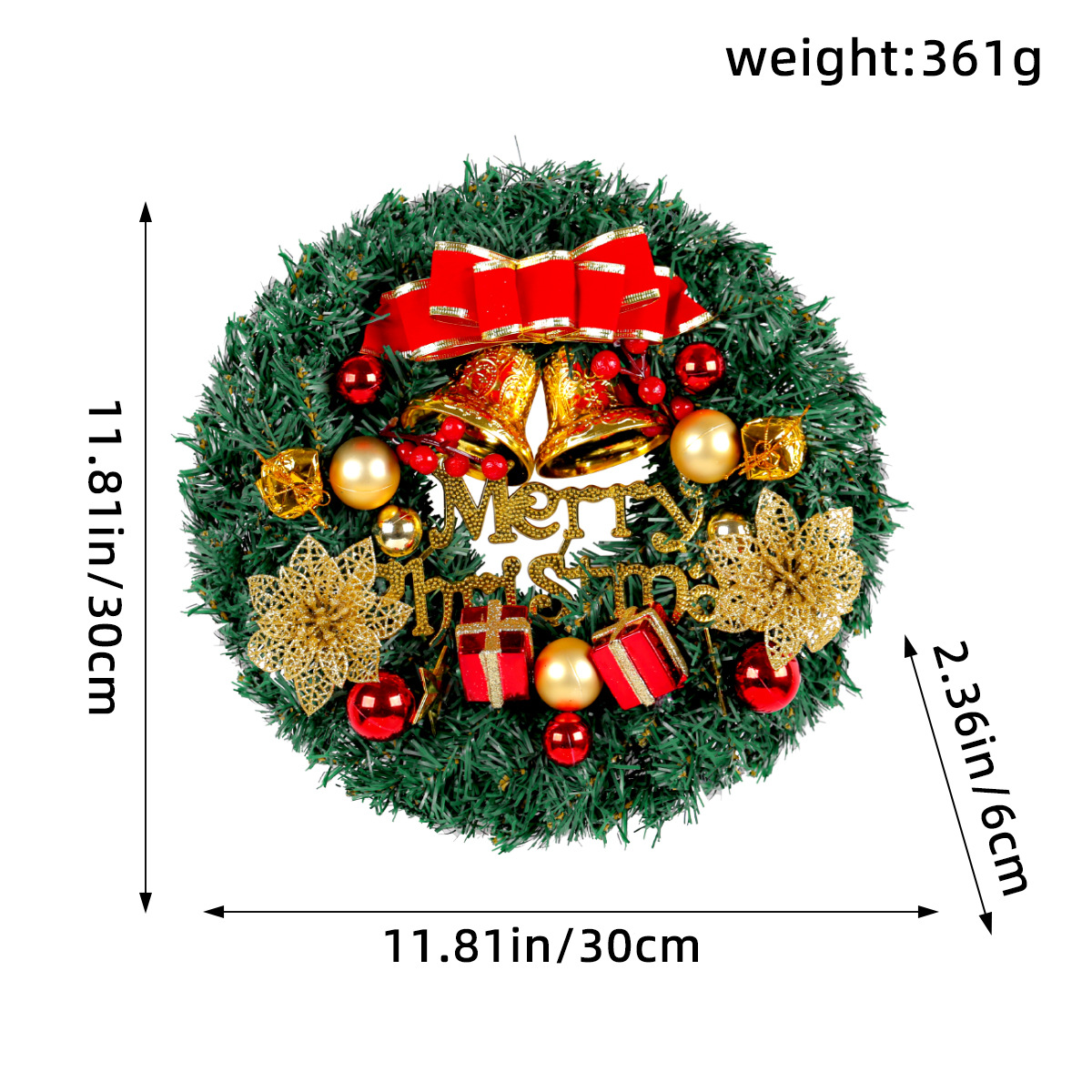 Decorative Wooden Christmas Wreath