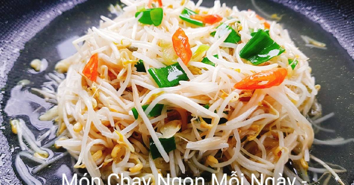 Giá xào tỏi chay