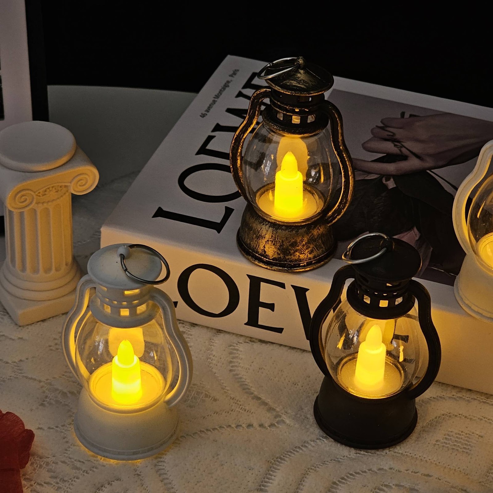 Mini-LED-Laterne im Retro-Stil