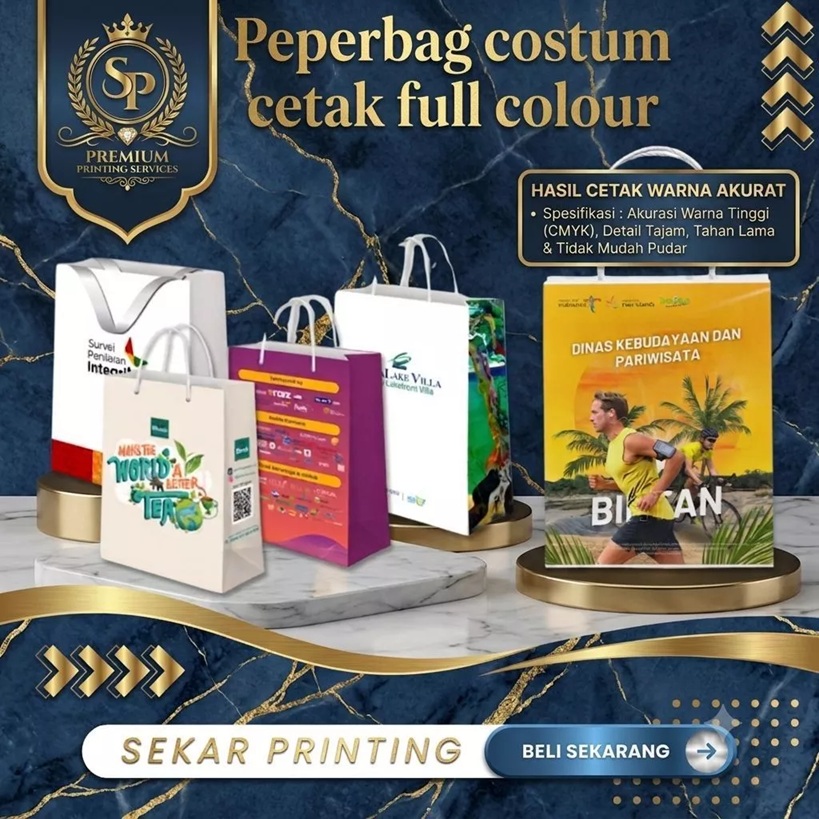 CETAK PEPER BAG COSTUM/TAS KERTAS/PEPER BAG FULL COLLOR — Sekar Printing