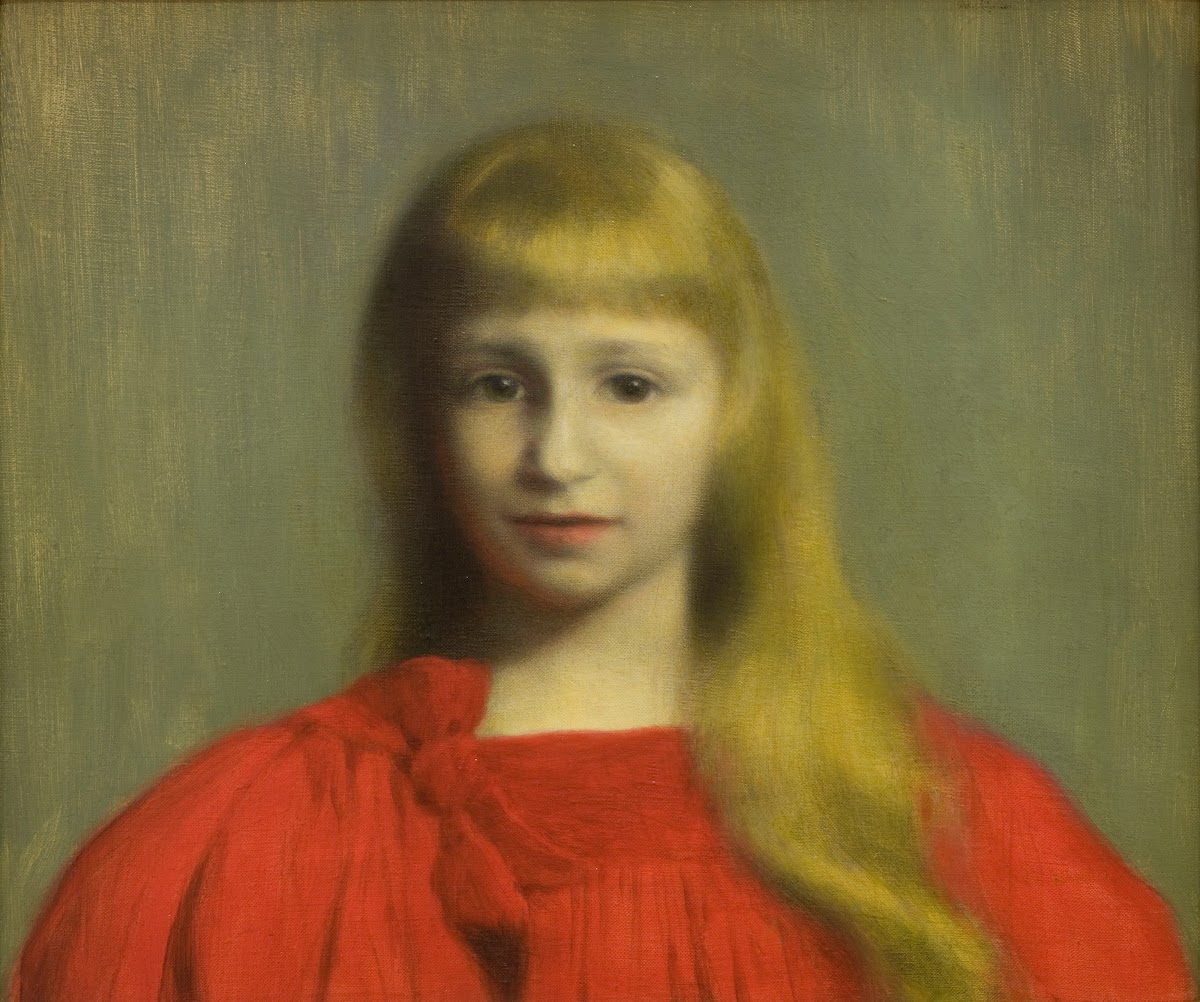 Little Girl in Red Dress 1897