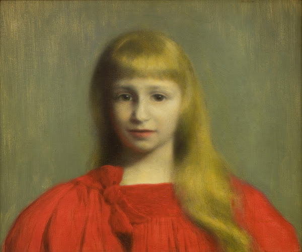 Little Girl in Red Dress 1897