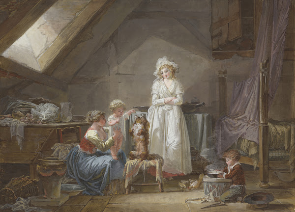 Young French Marquise In Exile In Lausanne 1789