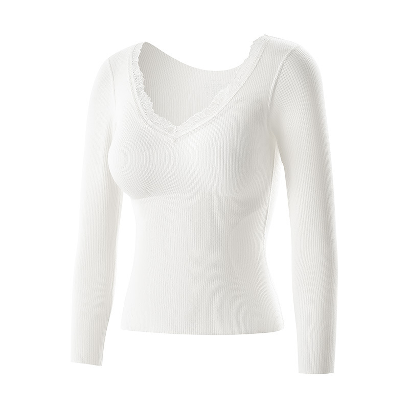 Damen-Thermo-Set, V-Ausschnitt, elastisch