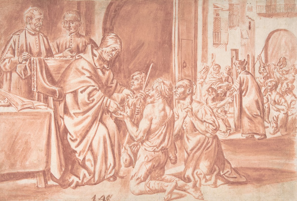 Thomas Of Villanova Archbishop Of Valencia Distributing Alms To The Poor Ca 1620