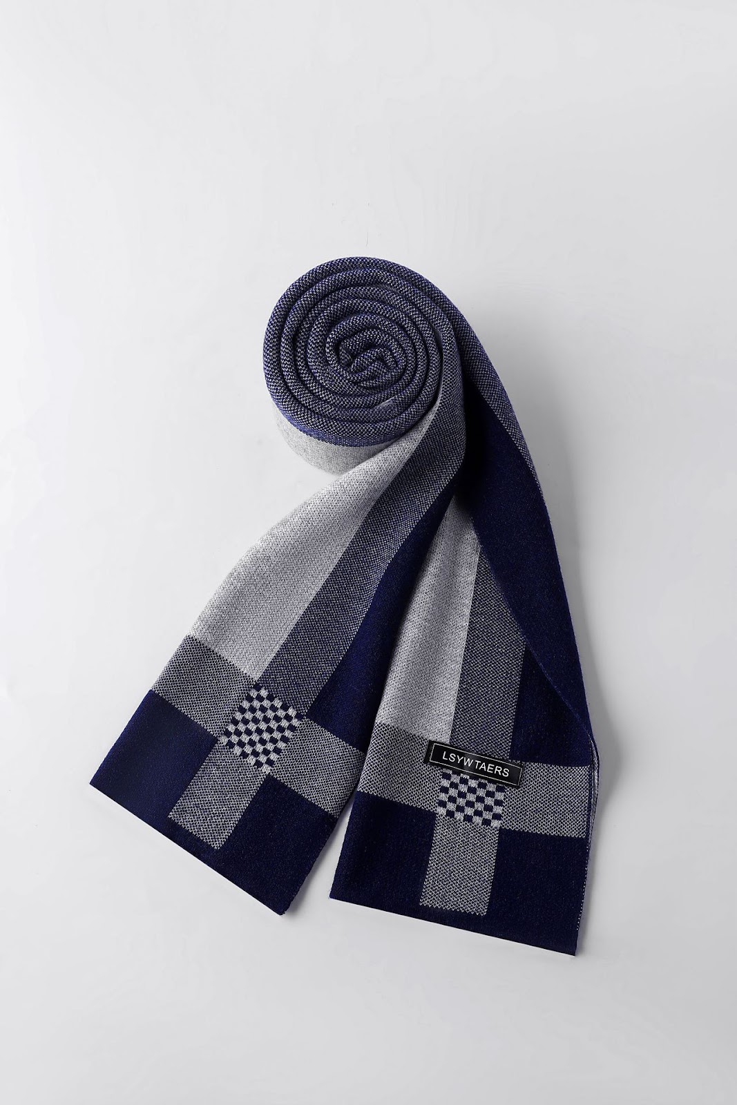 Herren-Strickschal, 195x28cm