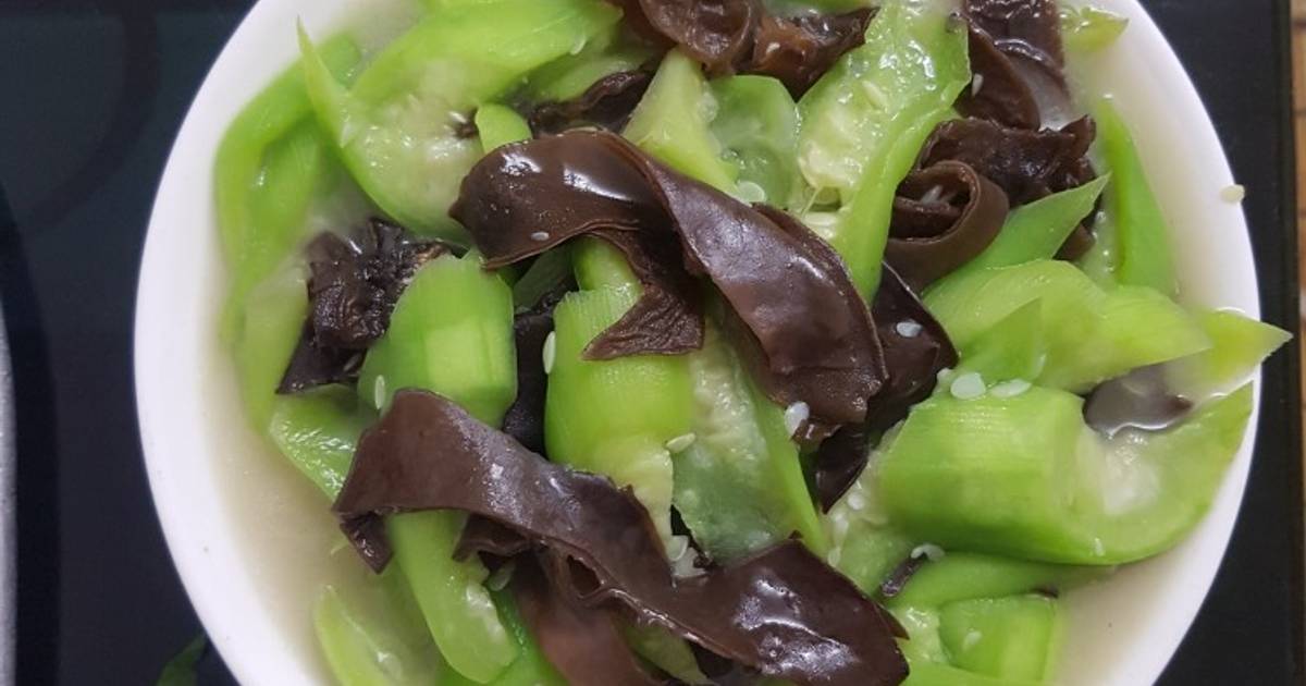 Mướp hương xào mộc nhĩ