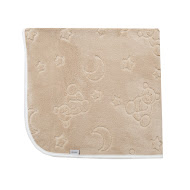 Children's blanket Twins Bear Hugs 100x80 (velour) beige