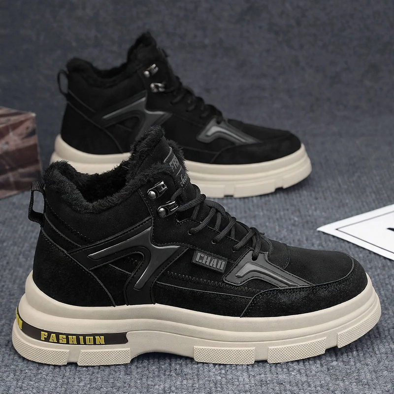 Insulated Men's Winter Boots, Non-slip Sole