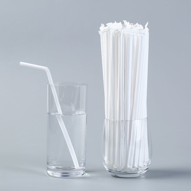 Plastic straws, individually packaged