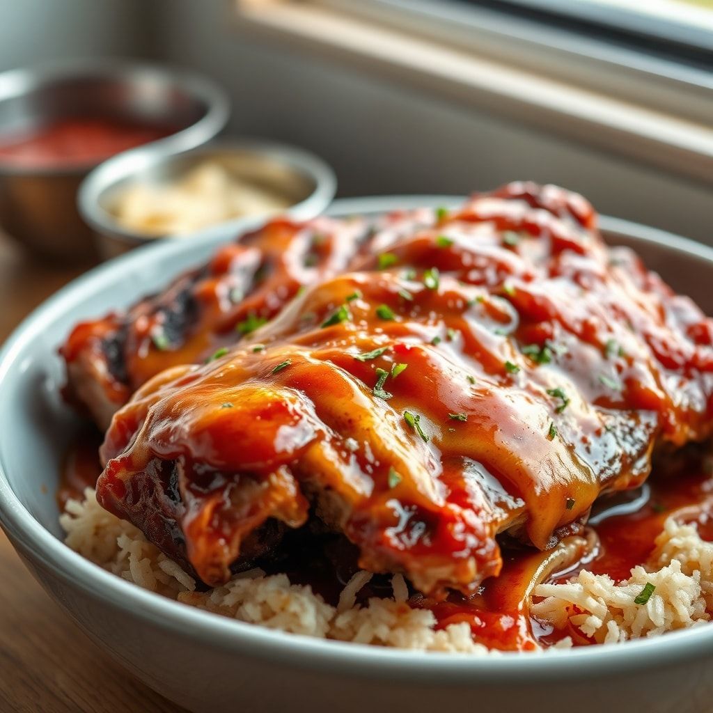 Fall-apart tender BBQ pork ribs made in no time with your Instant Pot! Easy Homemade Weeknight Dinner