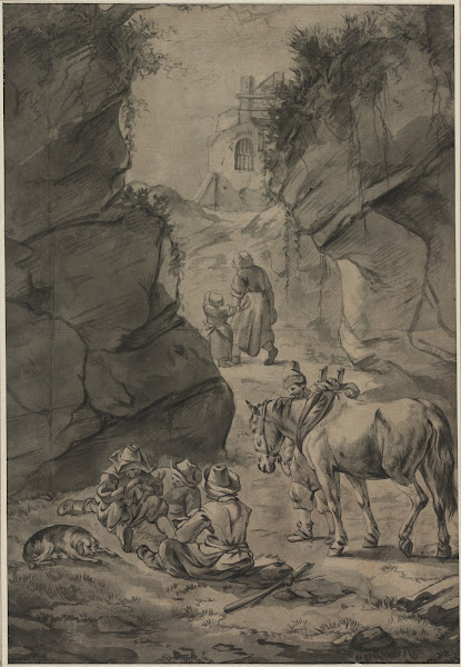 Peasants in a Rocky Landscape 162966