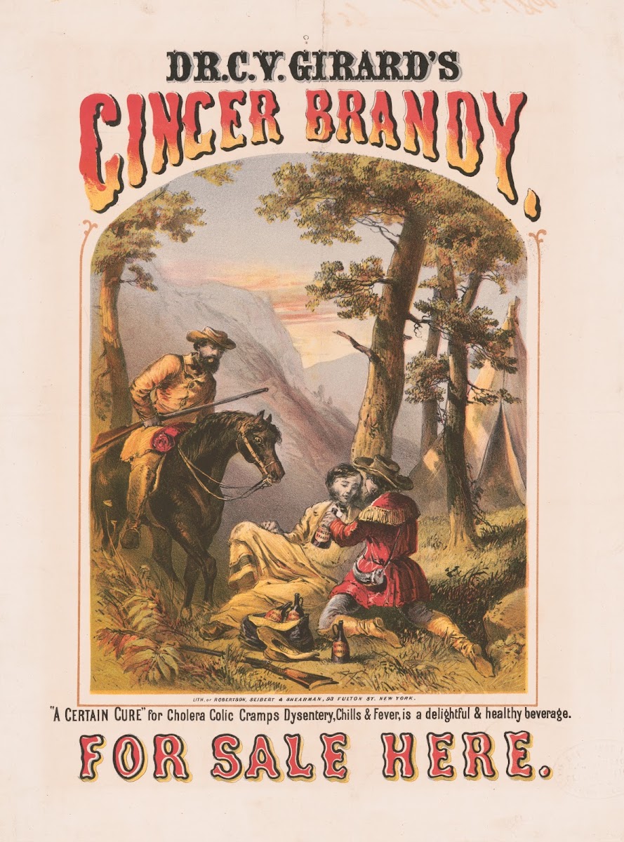 Dr CY Girards Ginger Brandy for sale here 1860