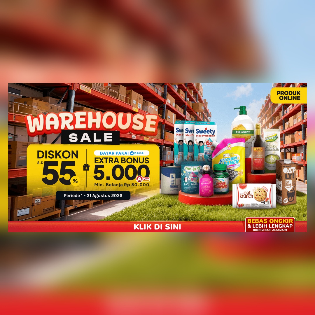 Warehouse Big Sale 1-31 Agustus 2026