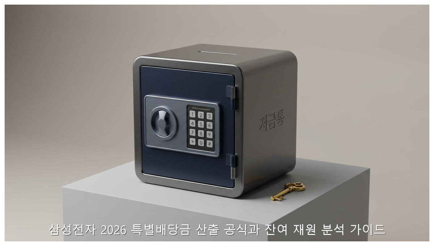 삼성전자 2026 특별배당금 산출 공식과 잔여 재원 분석 가이드 핵심 안내 및 분석 인포그래픽 (7)