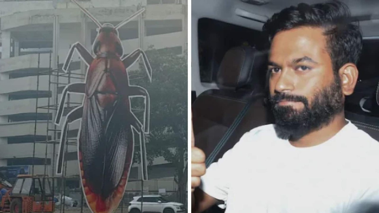 Delhi Dussehra: 30-Foot Cockroach Effigy Torched With Ravana