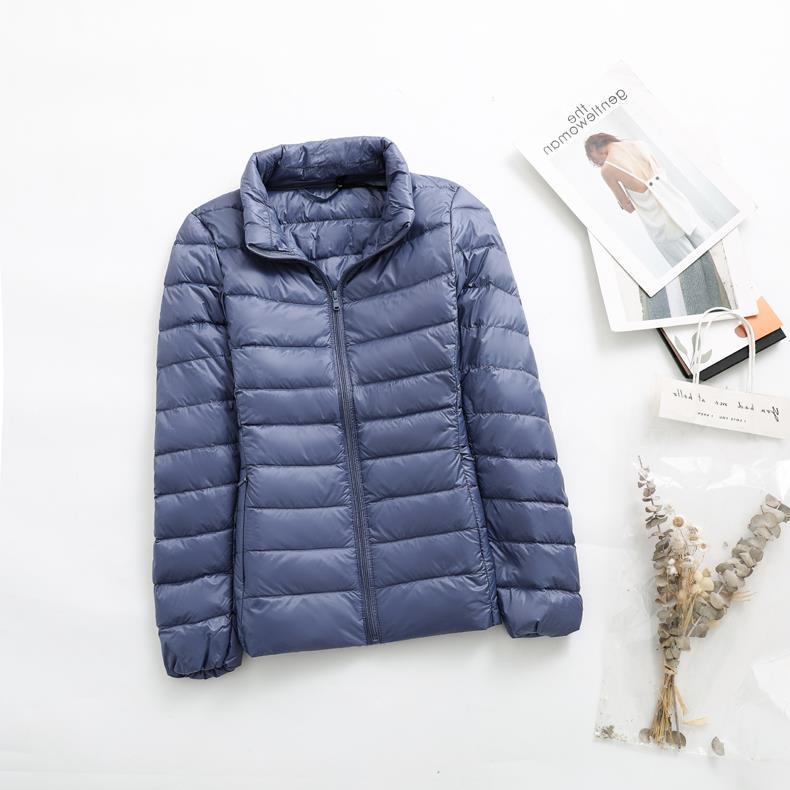 Women's down jacket, lightweight, stand-up collar