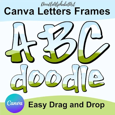 Editable frame Canva frame preview for Hand painted font Canva Frames Letters