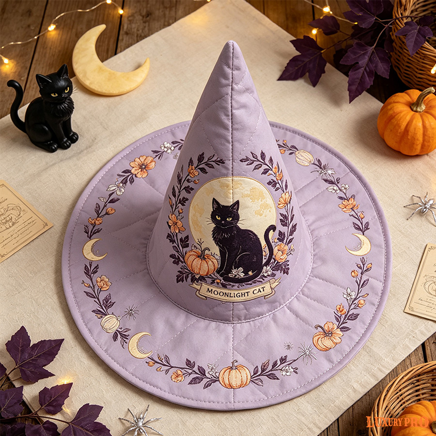 NICE Quilted Halloween Witch Hat