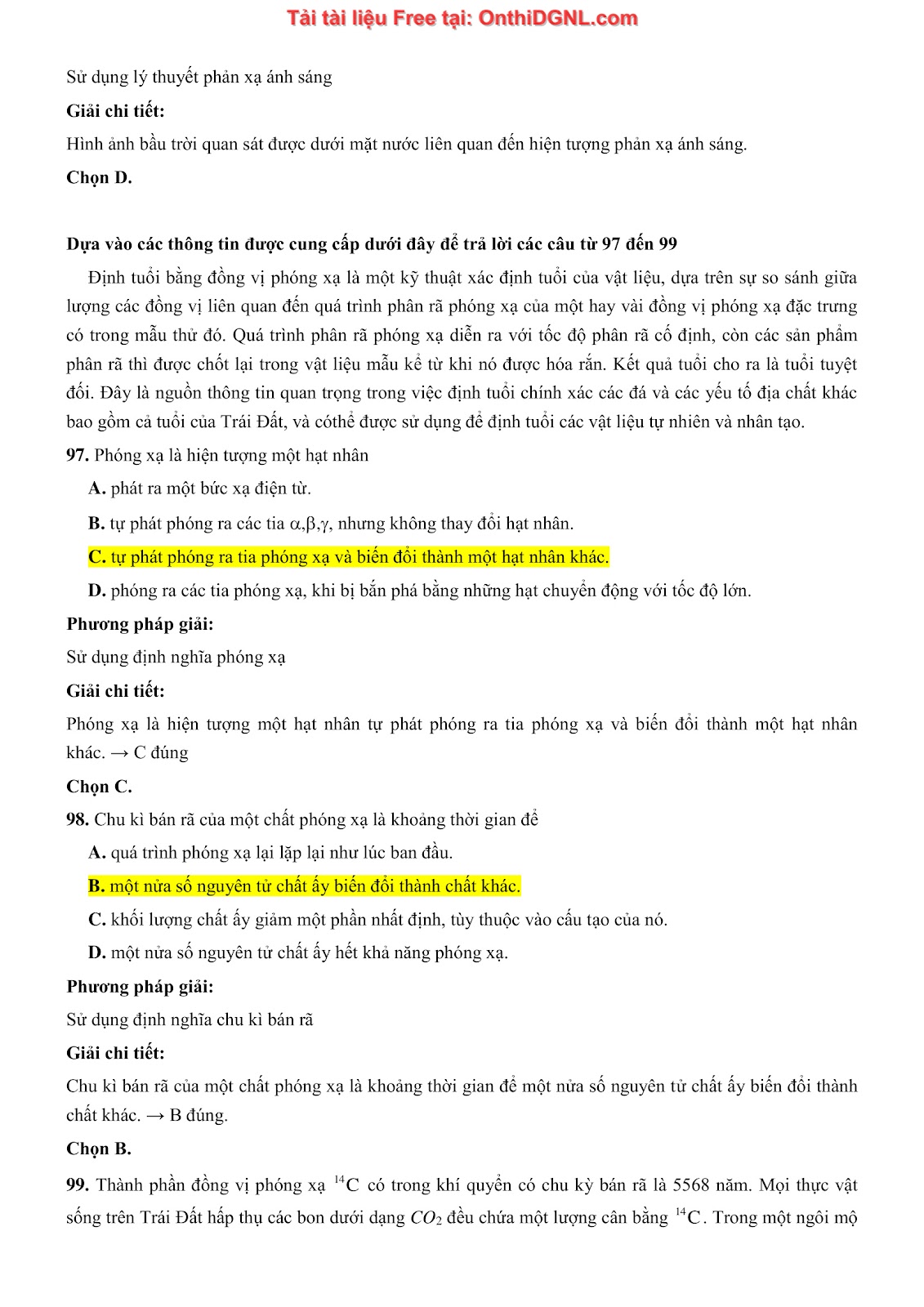 300 bài tập môn Vật Lý - Ôn thi ĐGNL ĐHQG TPHCM Phần 2