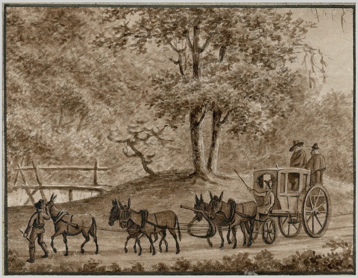 Spaanse Koets In Een Landschap