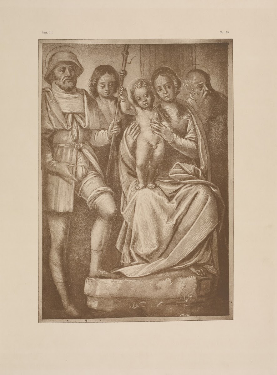 Bernardino Lanino  Madonna and child with St Roch and St Jerome 1900