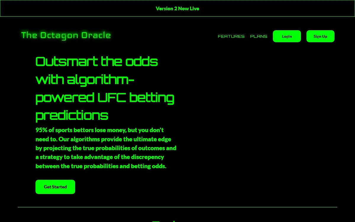 Captura de The Octagon Oracle: Next Generation UFC Fight Picks Powered By AI