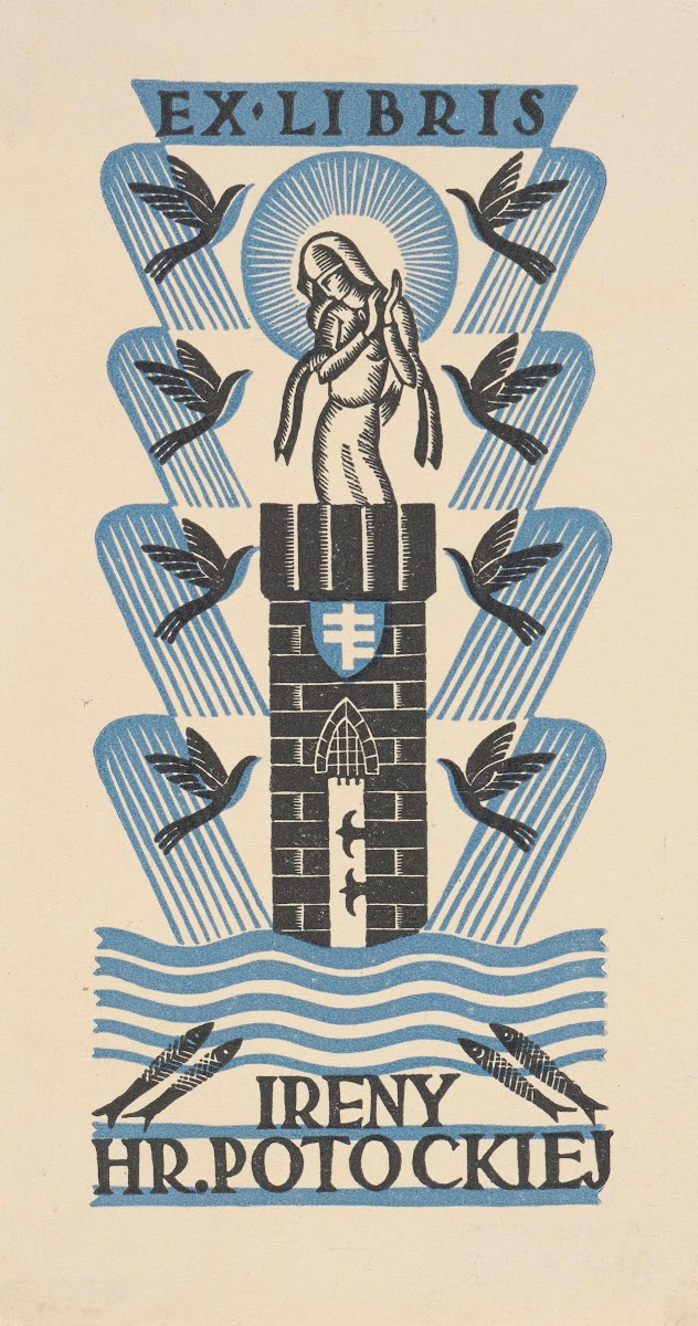 Ex libris Ireny hr Potockiej 1929