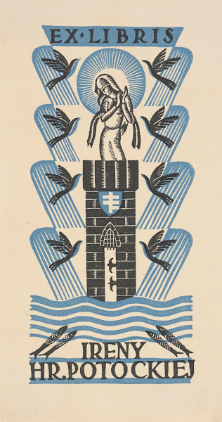 Ex libris Ireny hr Potockiej 1929