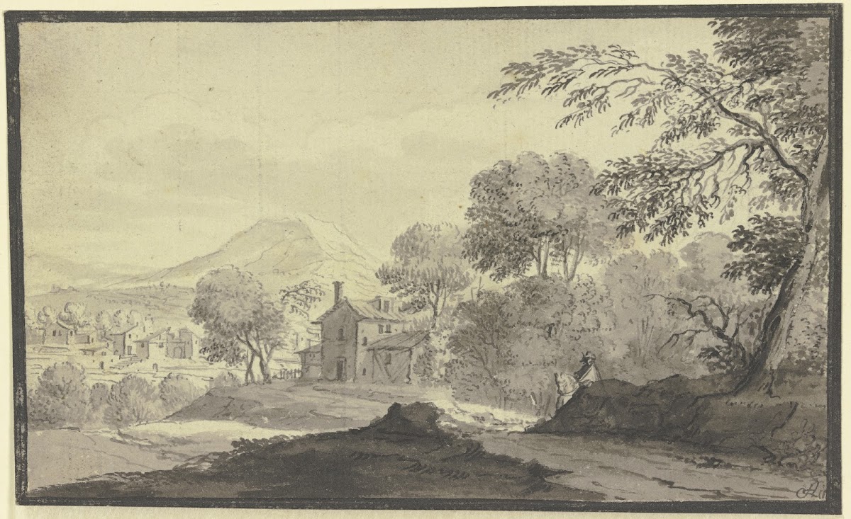 Haus an einem Weg 1744