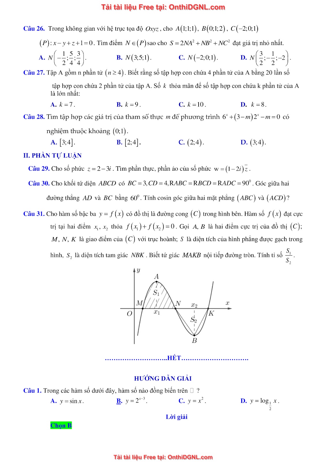 16 Đề ôn DGNL Sư Phạm HN môn toán - có đáp án