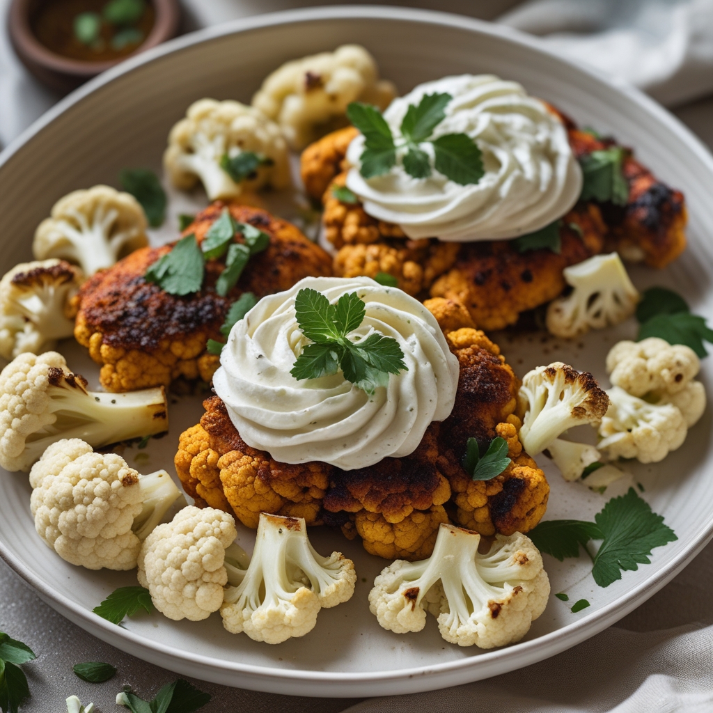 Final Spicy Sheet Pan Harissa Chicken & Cauliflower with Creamy Whipped Feta