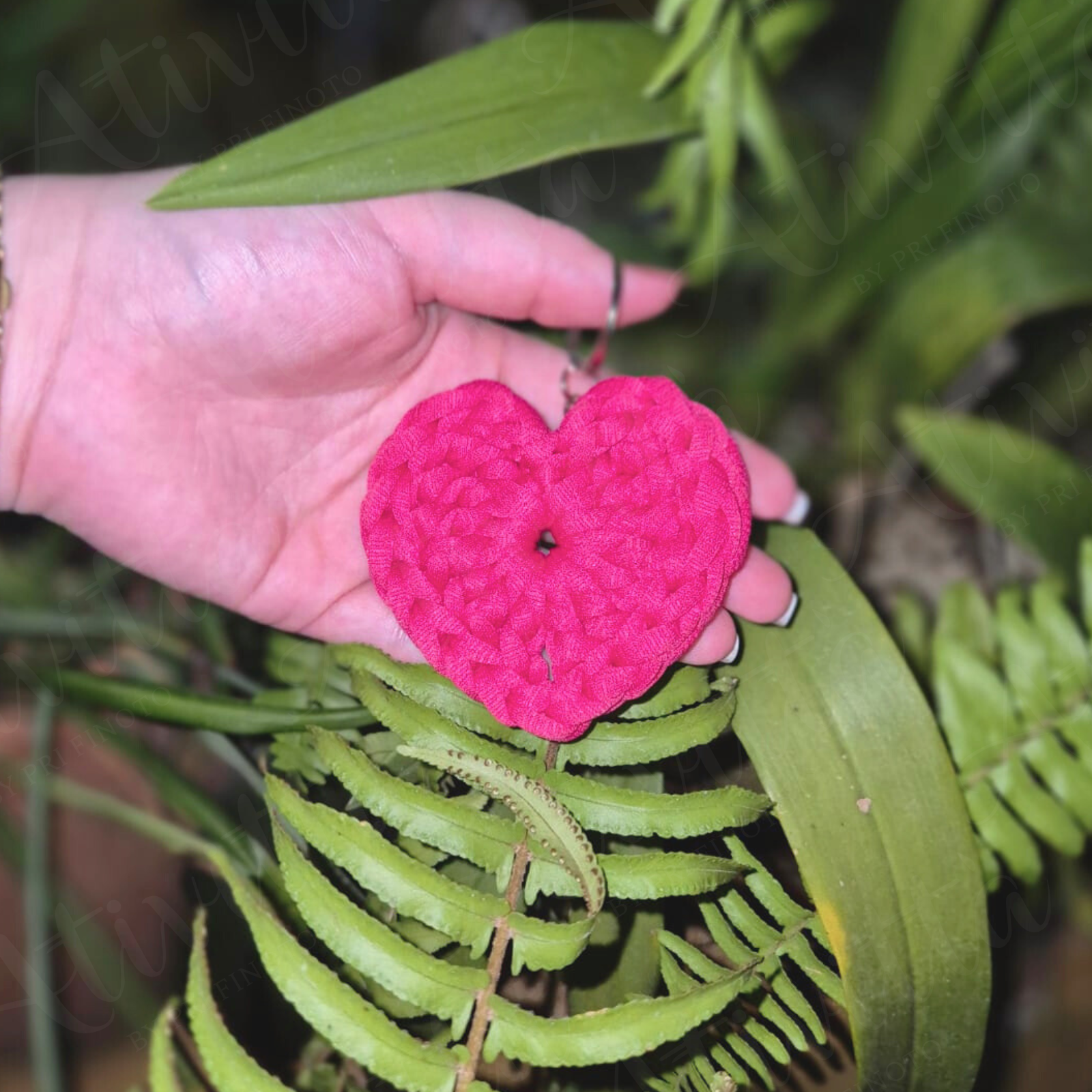 Chaveiro Coração em Crochê