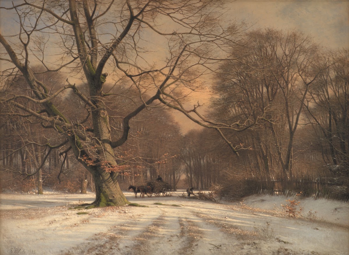 Vinterlandskab Motiv fra Jægersborg Dyrehave 1885