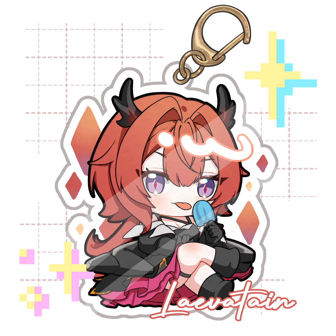 Laevatain Chibi Keychain By Hiudarat