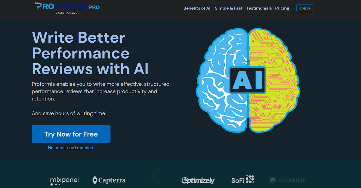Captura de Proformis AI