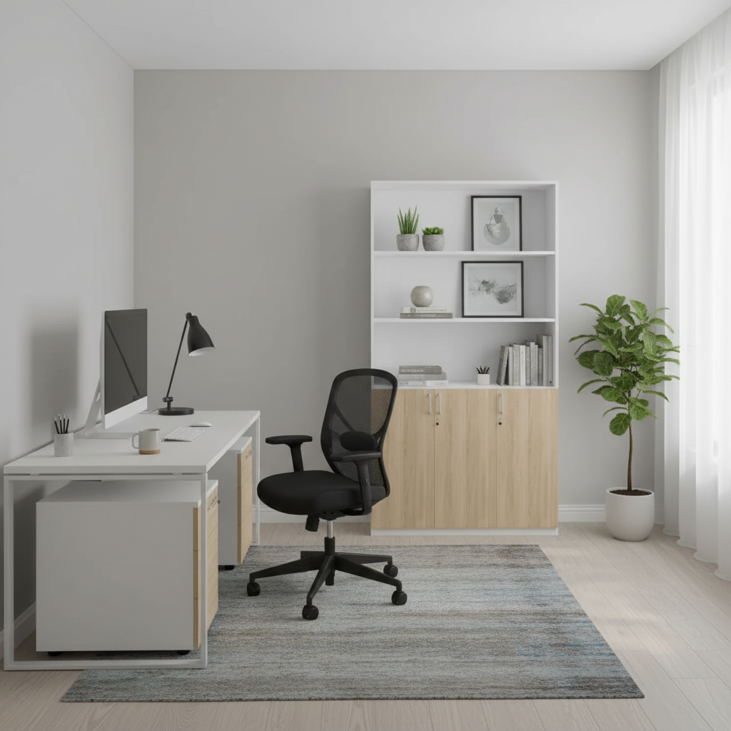 RADAR Color Full Height Three-Lower Door and Top Open Storage Cabinet