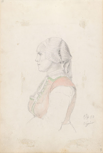 Kvinne med kvammaskaut Vikøy 1843