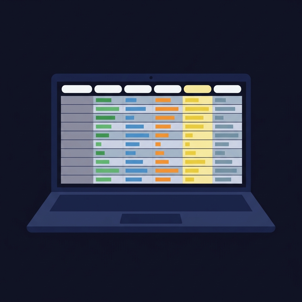 Minimalist 2D vector laptop screen showing a clean spreadsheet style visualization of sportsbook odds converted implied probabilities vig adjusted consensus and Elo probability using Funded Plays palette celtics odds