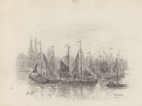 Ostende  bateaux de pêche 1928