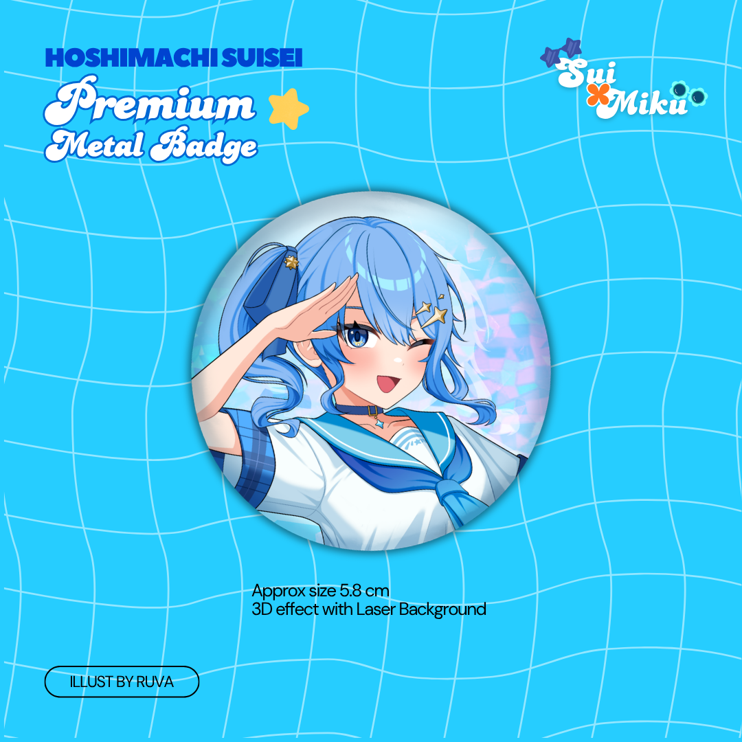 Hoshimachi Suisei Metal Badge by Ruva